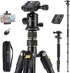 K&F CONCEPT Camera Tripod，72" Aluminum Tripod for Camera, Lightweight and Foldable Travel Tripod with Remote & Extra Quick Release Plate, Professional Camera Tripod Monopod for DSLR Camera and Phone.