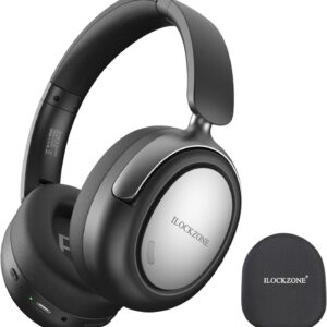 LC40 Hybrid Active Noise Cancelling Headphones Over Ear, Bluetooth Headphones with Mic, HiFi Audio Wireless Headset with 100H Playtime, TV/Gaming/Travel/Office/School