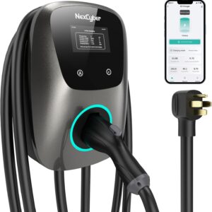 Level 2 EV Charger(WiFi APP/Plug-Play), 48A, 25ft Cable ETL Certified, 240V NEMA 14-50p Plug/Hardwired, Home Level 2 EVSE Car Charger w/ J1772 Connector, Electric Vehicle Charging Stations