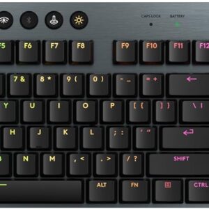 Logitech G915 X Lightspeed Wireless Mechanical Gaming Keyboard, Double-Shot PBT Keycaps, Fully Programmable Keys, RGB Backlit Mac/PC Gaming Keyboards, Aluminum Finish, GL Linear Switches, Black