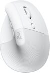 Logitech Lift for Mac Wireless Vertical Ergonomic Mouse, Bluetooth, Quiet Clicks, Silent Smartwheel, 4 Customizable Buttons, for macOS/iPadOS/MacBook Pro/Macbook Air/iMac/iPad - Off White