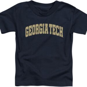 LOGOVISION Georgia Tech School Name Arch Kids T Shirt (3) for Toddler Boys and Girls, Navy