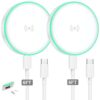 MagSafe Charger 2Pack 15W Magnetic Wireless Charger Fast Charging Pad with 6FT USB C to USB C Cable Compatible with iPhone 16/15/14/13/12 Series & AirPods 3/2/Pro | Strong Magnet Technology