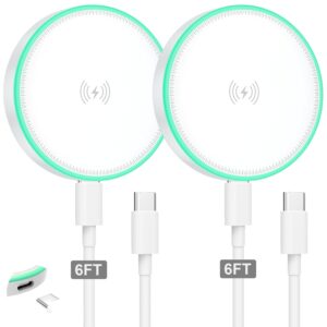 MagSafe Charger 2Pack 15W Magnetic Wireless Charger Fast Charging Pad with 6FT USB C to USB C Cable Compatible with iPhone 16/15/14/13/12 Series & AirPods 3/2/Pro | Strong Magnet Technology