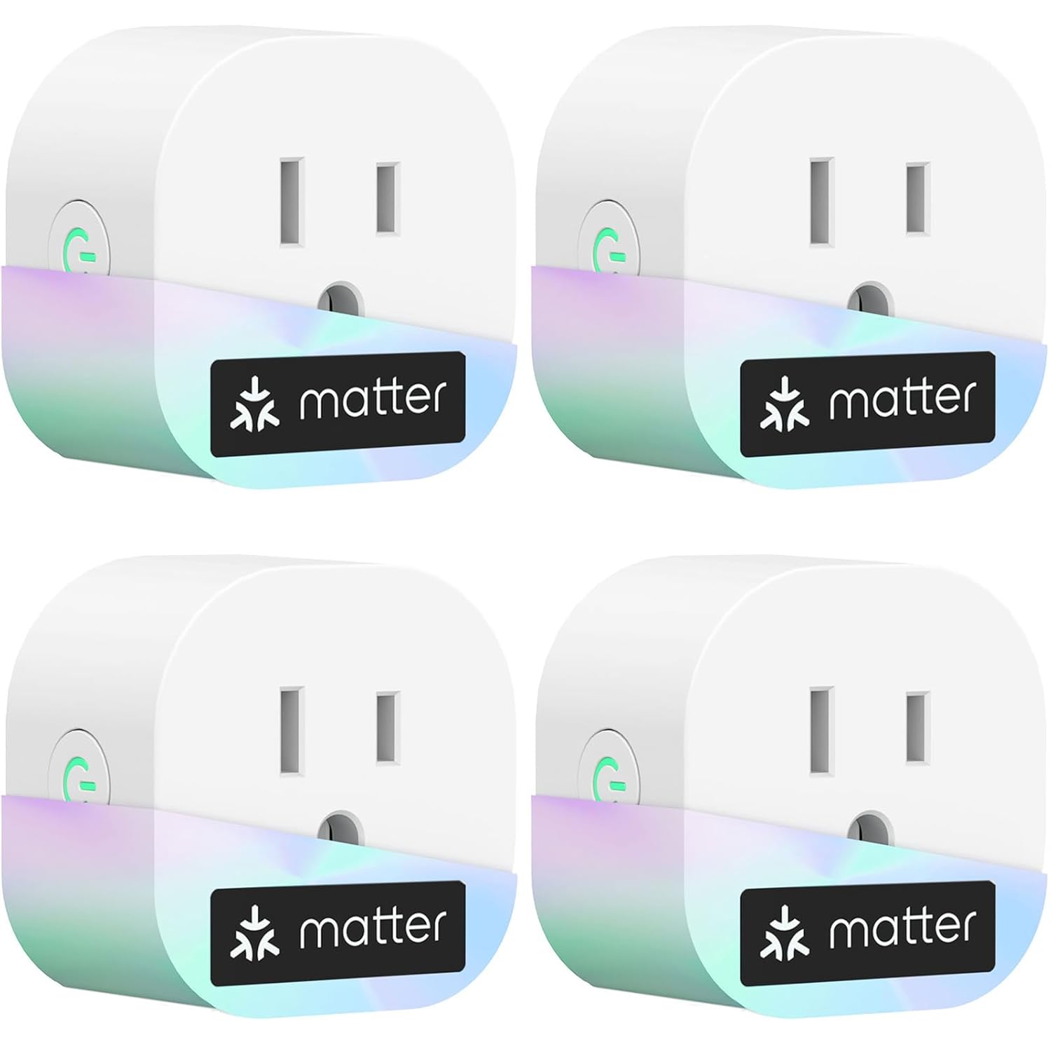 meross Matter Smart Plug Mini, FFS Easy Setup, 100% Privacy Smart Outlet, Compact Size, Support Apple Home, Alexa, Google Home with Schedule and Timer, App and Voice Control, 2.4G Wi-Fi Only (4 Pack)