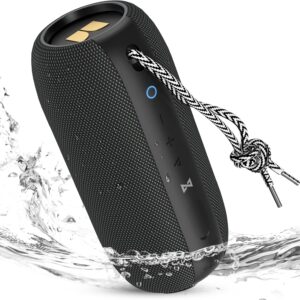 Monster S320 Bluetooth Speaker, 40W True Wireless,360° Stereo Sound Effect,IPX7 Waterproof, 32 Hour Playing Time,Suitable for Outdoor Portable Speaker (Black).