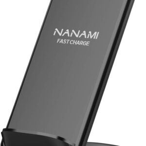 NANAMI Upgraded Fast Wireless Charger, Qi-Certified Wireless Charging Stand Compatible with Samsung Galaxy S25/S24/S23/S22/S21/S20 & Qi Phone Charger for iPhone 16/16 Plus/16 Pro/16 Pro Max/15/14/13