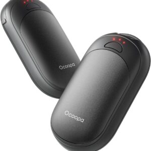 OCOOPA Magnetic Hand Warmers Rechargeable 2 Pack, AI Electric Handwarmers, Fast Heating, 3-Settings, UL Certified, Portable Heater, Gloves Fitting, Travel Essentials, Gifts Women Men, UT3 Lite