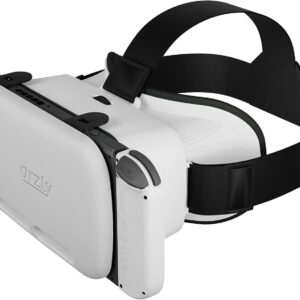 Orzly VR Headset Designed for Nintendo Switch & Switch OLED Console with Adjustable Lens for a Virtual Reality Gaming Experience and for Labo VR - White - Gift Boxed Edition