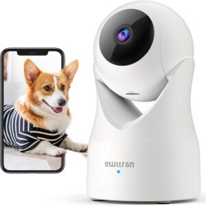 owltron Indoor Security Camera 2K, 360° Cameras for Home Security with Motion Detection, 2.4G WiFi for Baby/Pet/Nanny/Camara with Night Vision, Siren Alarm & 2-Way Audio, Compatible with Alexa