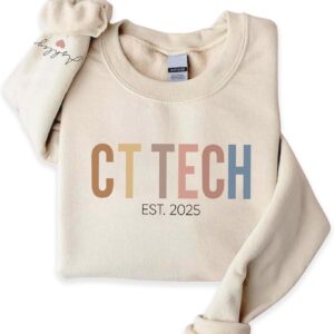 Personalized CT Tech Sweatshirt, Custom Radiology Shirt, CT Scan Specialist Gift, Gift for Imaging Professional