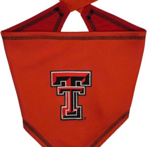Pets First NCAA Texas TECH Raiders TIE Bandana, Size Large/X-Large. Dog Bandana Scarf Bib for Pet Cat Dog. The Ultimate Game-Day, Party Bandana