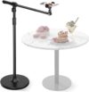 Phone Floor Stand, Overhead Phone Mount with Extendable Horizontal Arm & Remote, 360° Rotatable Extension Arm, Adjustable Tripod Stand for iPhone17, Video Recording, Photography, Live Streaming