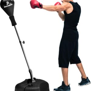 Punching Bag with Stand, Boxing Bag for Teens & Adults - Height Adjustable - Speed Bag for Training, Boxing Equipment, Stress Relief & Fitness