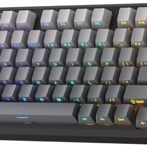 Redragon K687 PRO Wireless CNC Gasket Gaming Keyboard, 81 Keys Mechanical Keyboard w/Premium CNC Aluminum Board, Easy-Control Knob, 5-Layer Noise Dampening, Custom Linear Switch, PBT Gradient Keycaps