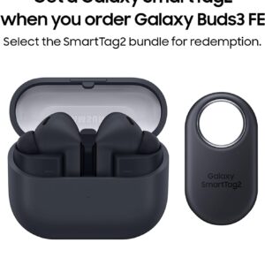 SAMSUNG Galaxy Buds 3 FE (2025) + Galaxy SmartTag2, True Wireless Bluetooth Earbuds, Active Noise Cancellation, Powerful Sound, Clear Calls, Long Lasting Battery, Black [US Version, 2 Year Warranty]