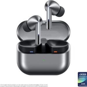 Samsung Galaxy Buds 3 Pro AI True Wireless Bluetooth Earbuds, Noise Cancelling, Sound Optimization, Redesigned Comfort Fit, Silver [US Version, Amazon Exclusive, 2Yr Warranty]