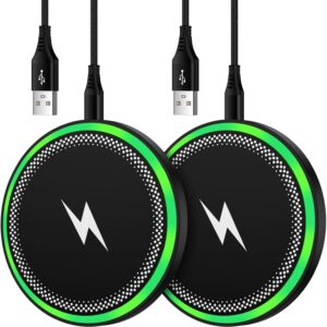 Samsung S25 Wireless Android Charger Fast Charging Pad for Samsung Galaxy S25 Ultra/S24 Plus/FE/S23/S22/S21,2Pack 15W Fast Wireless Phone Charger Station for Motorola Edge 2024/G Stylus 5G/Razr 2024