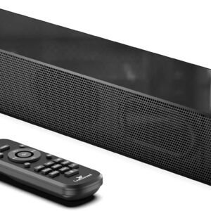 Small Sound Bar for TV, PC, Gaming, Surround Sound System, Mini TV Speaker Soundbar with Bluetooth/HDMI ARC/Optical/AUX/USB Connections