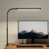 SUPERDANNY Eye-Caring LED Desk Lamp 360° Flexible Gooseneck Work Lamp with Desk Side Clamp Touch Control 3 Light Colors Smooth Dimming Task Lighting Reading Light for Home Office College Dorm, Black