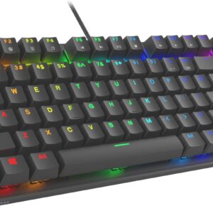 TECWARE Phantom 87 Key Mechanical Keyboard, RGB led, Typewriter Sound, Outemu Blue Switch