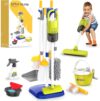 Toddler Toys Cleaning Set, Kids Cleaning Toy Set, Pretend Play Home Cleaning Playset - Incl.Electric Toy Vacuum, Broom and Dustpan Set, Mop,Duster and More,Cleaning Tools Toys for Boys Girls