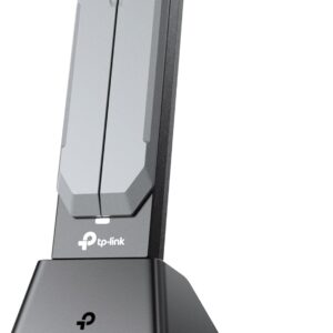 TP-Link BE6200 Tri-Band Wi-Fi 7 Wireless USB 3.0 Adapter Archer TBE401UH | WiFi Adapter for Desktop PC | Supports Windows 11,10 | 2 x High Gain Antennas | 6GHz, 4K-QAM, 160MHz, WPA3 | Secure by Design