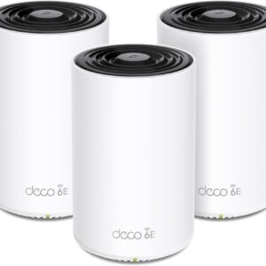 TP-Link Deco XE70 Pro AXE4900 Tri-Band WiFi 6E Mesh WiFi System - 2.5G WAN/LAN Ports, 4.9 Gbps Wi-Fi 7,200 Sq. Ft Coverage, Connect up to 200 Devices, 6 GHz Band, 3-Pack