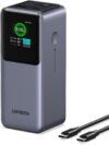 UGREEN Nexode Power Bank 20000mAh 130W Portable Charger 72Wh PD Fast Charging 3-Port USB C Battery Pack with TFT Smart Display for MacBook/iPad/iPhone 17/16/Samsung S24 and More