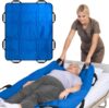 Upgraded 3-Layer Comfort Positioning Bed Pad with Handles 48" x 40" Washable Waterproof Transfer Board for Turning Inconvenience Care Transfer Sheet (Lake Blue)