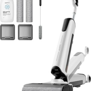 uwant D100 Wet Dry Vacuum Cleaner 180°Lay-Flat Vacuum Mop All in One with 18000Pa Suction Auto Self-Cleaning Anti Odor Stick Pushin Mop Dual-Edge Cleaning Electeic Mop Set for Hard Floor/Carpet