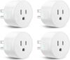 VEVOR Smart Plug, WiFi Smart Outlet Compatible with Alexa and Google Home, WiFi Plugs with Scheduling, App Control & Timer Function, 2.4GHz Wi-Fi Only, 15Amp, No Hub Required, White (4 Pack)