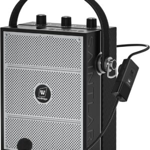 Voice Amplifier, Portable PA System with Wireless Headset Mic & Speaker, 40W Bluetooth Portable Microphone and Speaker for Teachers, Public Speaking, Events, Hands-Free Megaphone with Strap - S98