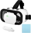 VR Headset for Phone with Controller,Virtual Reality Goggles,110° FOV VR Goggles, 3D Glasses Headset Helmets For VRs Game Video Movies Education Fit 4.7-6“ Screen(White+Black,Size:6.14*3.98*3.46inch)