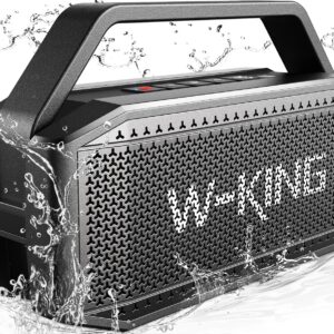 W-KING Portable Loud Bluetooth Speaker, 100W Max Waterproof Outdoor Speakers Bluetooth Wireless, IPX6 Party Big Large Speaker Boombox, 60W Exlarge Deep Bass Passive Radiator/40H/Power Bank/TF/AUX/EQ