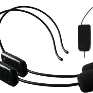 Wireless Microphone System for 2 People, 2.4G Dual Wireless Headset Mics Ideal for Speakers, Voice Amplifier, PA System, Teacher, Tour Guides, Fitness Instructor