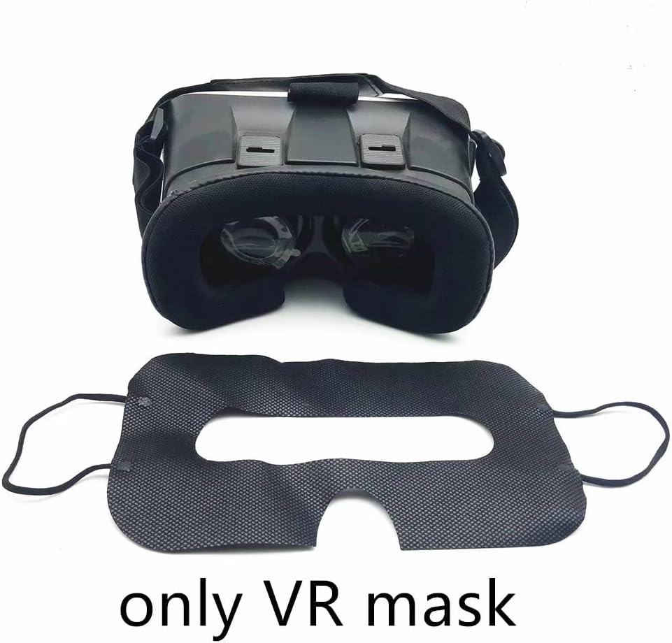 100 pack disposable vr mask sanitary vr eye covers vr mask for vr face mask,virtual reality face mask compatible with htc vive pro/ps vr/gear vr/oculus rift go e altre cuffie most vr headset (black)