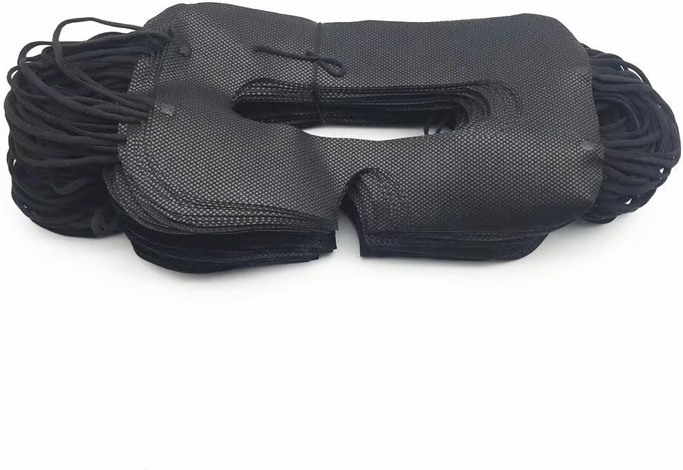 100 Pack Disposable VR Mask Sanitary VR Eye Covers VR Mask for VR Face Mask,Virtual Reality Face Mask Compatible with HTC Vive Pro/PS VR/Gear VR/Oculus Rift Go e altre cuffie Most vr Headset (Black)