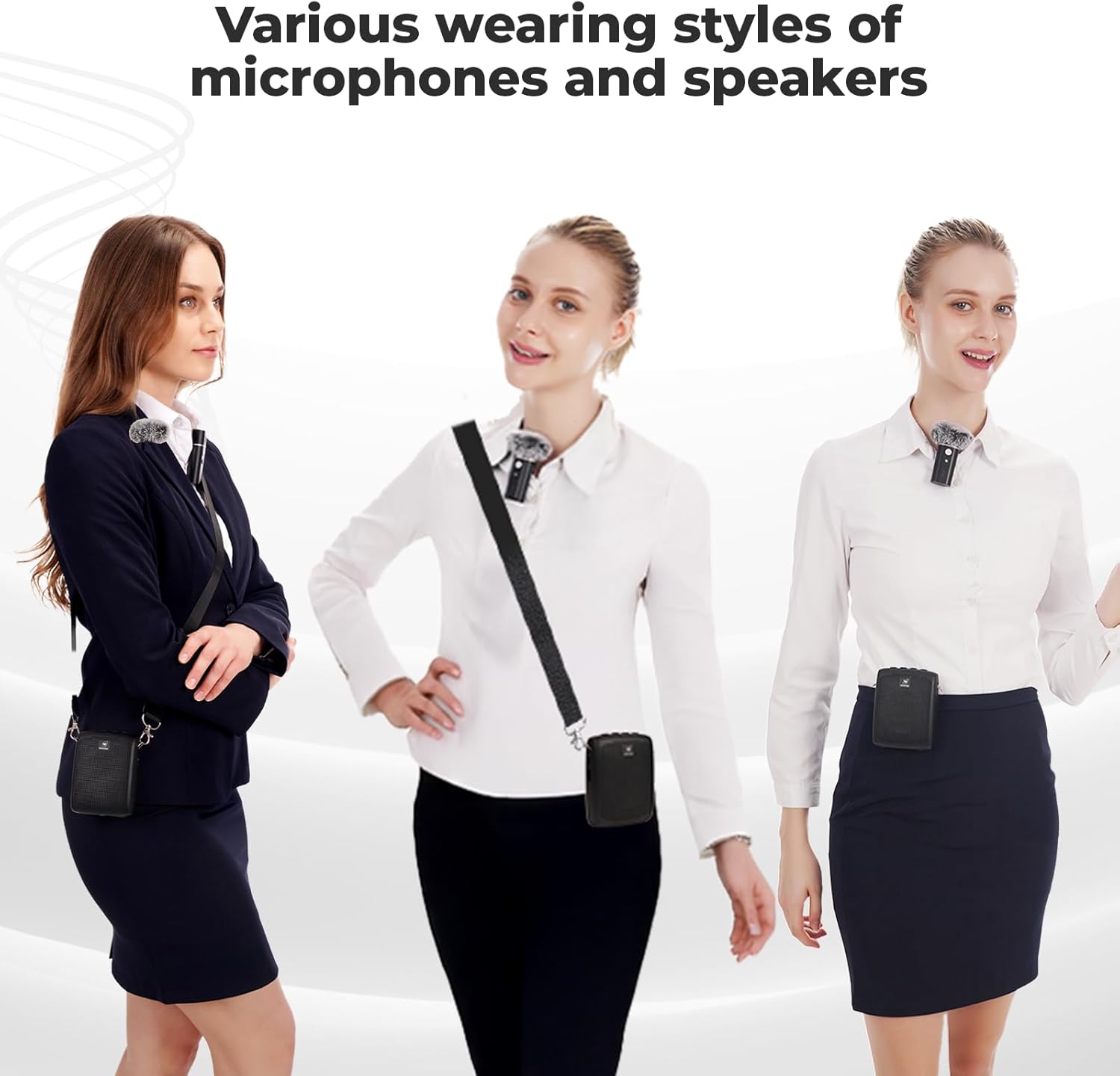 winbridge wb006 upgraded wireless voice amplifier – bluetooth lapel microphone with speaker, windproof foam compact & portable, clip on mic, mini megaphone for teachers presenters, tour guides