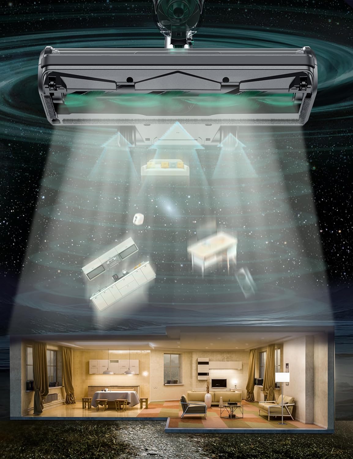 cordless vacuum cleaner 30kpa powerful stick vacuum, led display, three modes, 40 mins runtime rechargeable handheld vacuum for pet hair hardwood carpet green