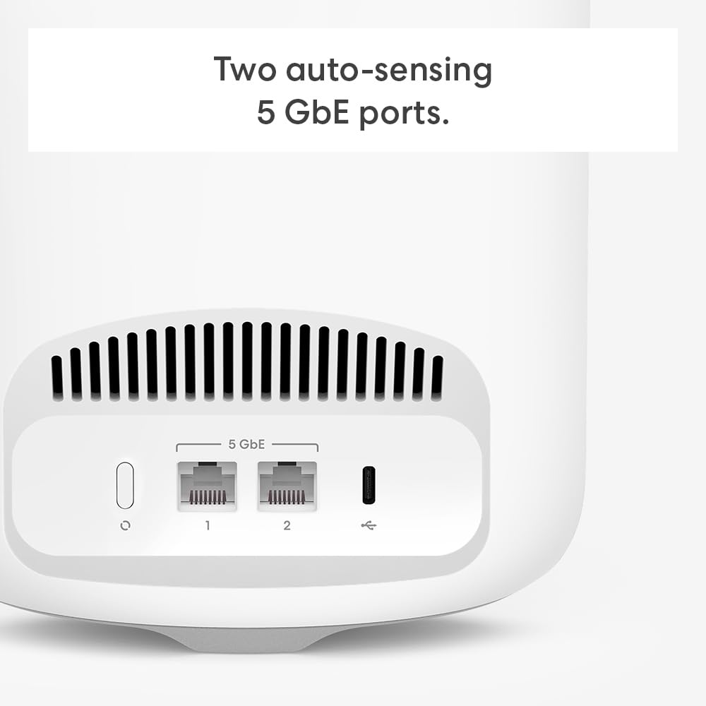 amazon eero pro 7 tri band mesh wi fi 7 router (newest model) supports internet plans up to 5 gbps, coverage up to 6,000 sq. ft., 3 pack