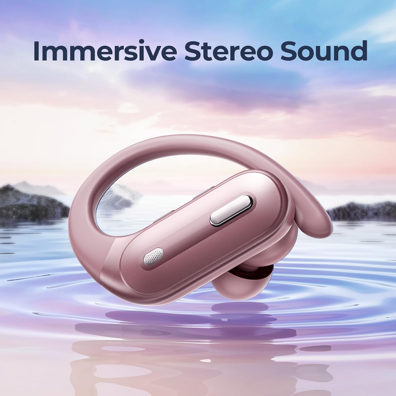 wireless earbuds bluetooth 5.3 headphones 90 hrs playtime earbuds with wireless charging case power display over ear earphones with earhooks waterproof stereo for android phone