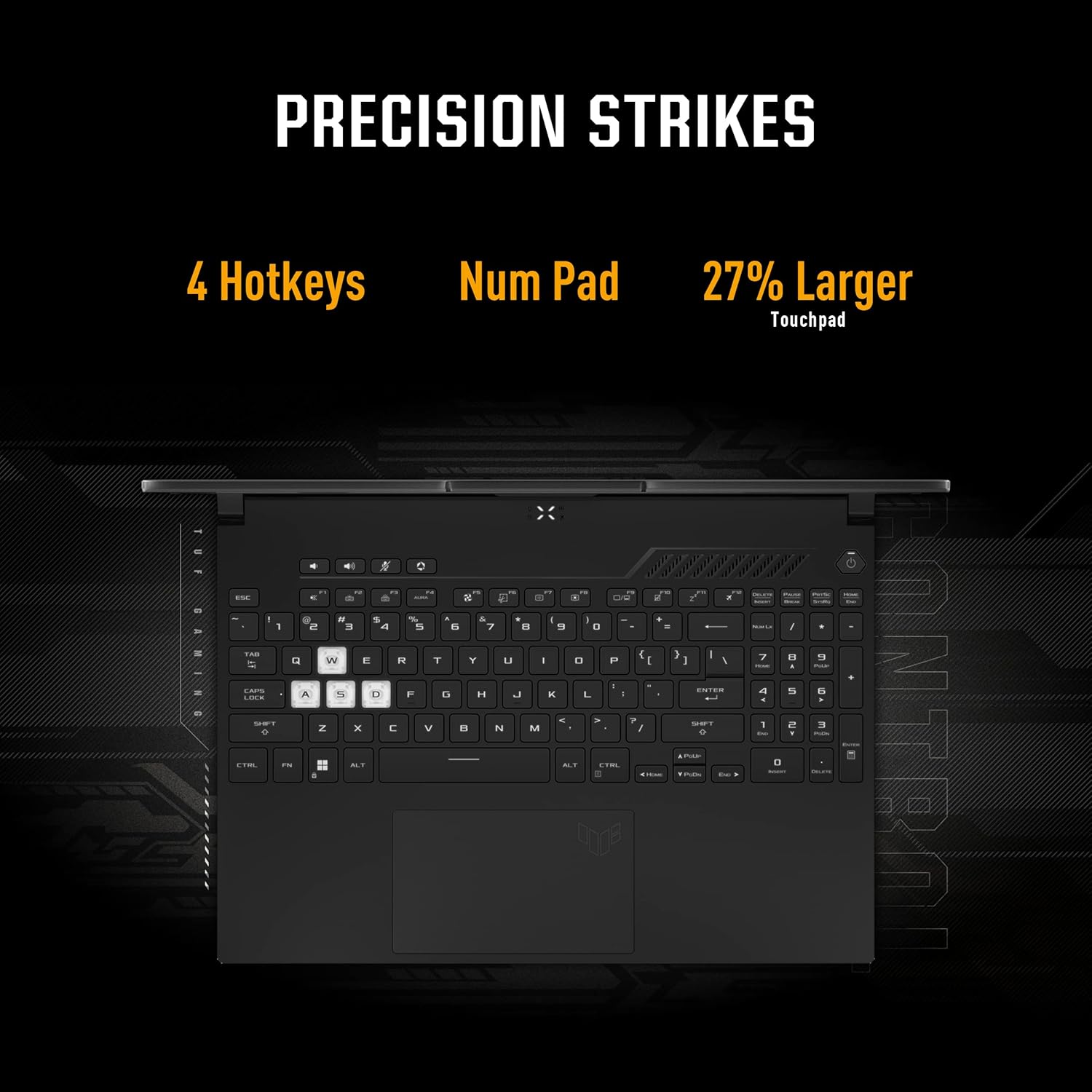 asus tuf dash 15 (2022) gaming laptop, 15.6” 144hz fhd display, intel core i7 12650h, geforce rtx 3050 ti, 16gb ddr5, 512gb ssd, thunderbolt 4, windows 11 home, off black, fx517ze es73