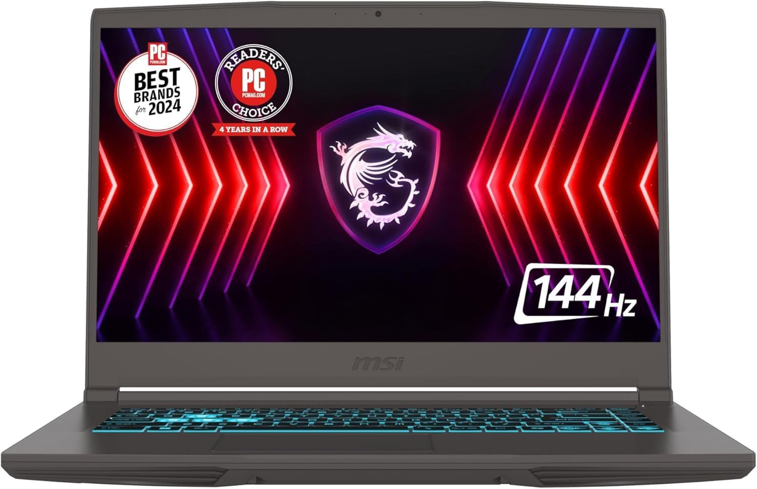 msi thin 15 gaming laptop 15.6" fhd ips 144hz intel 8 core i5 13420h (>i7 11800h) 32gb ram 2tb ssd geforce rtx 4050 usb c backlit win11 w/icp hub
