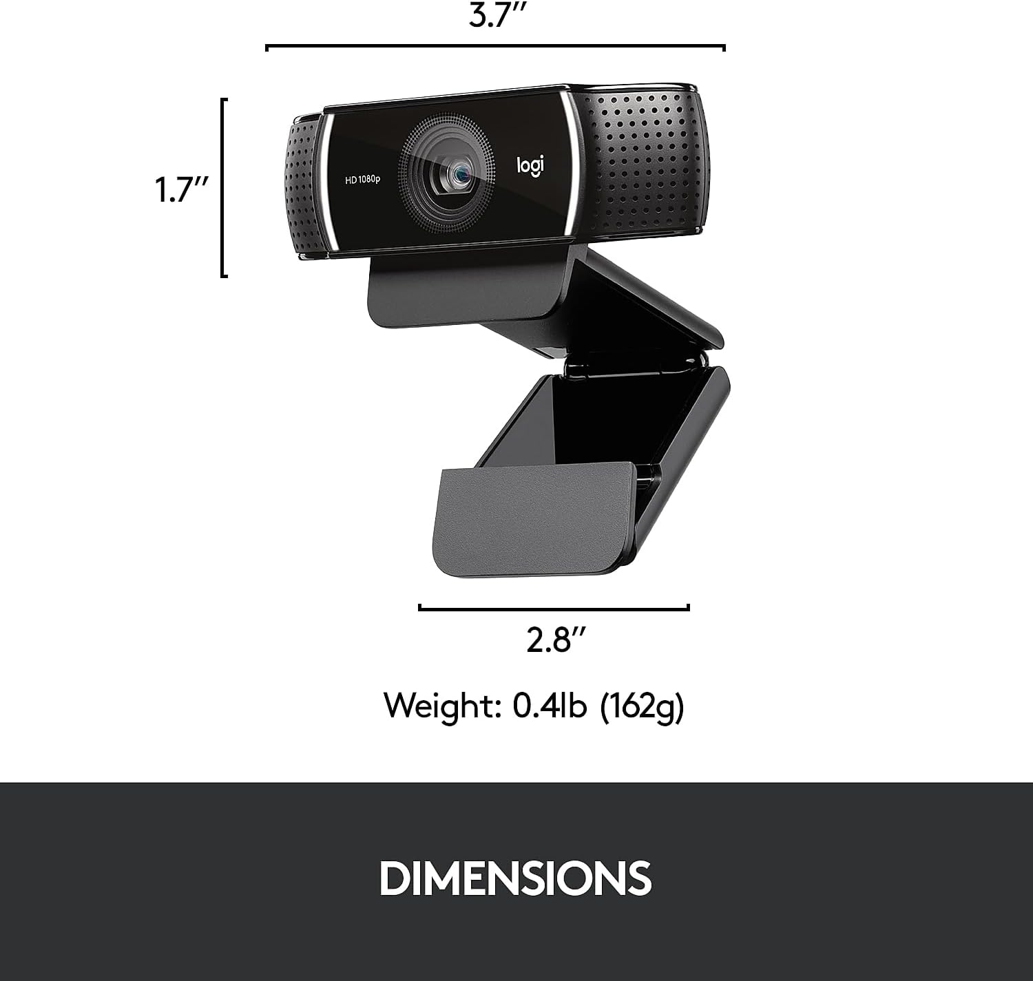 logitech c922 pro stream webcam 1080p camera for hd video streaming & recording 960 001087(renewed)