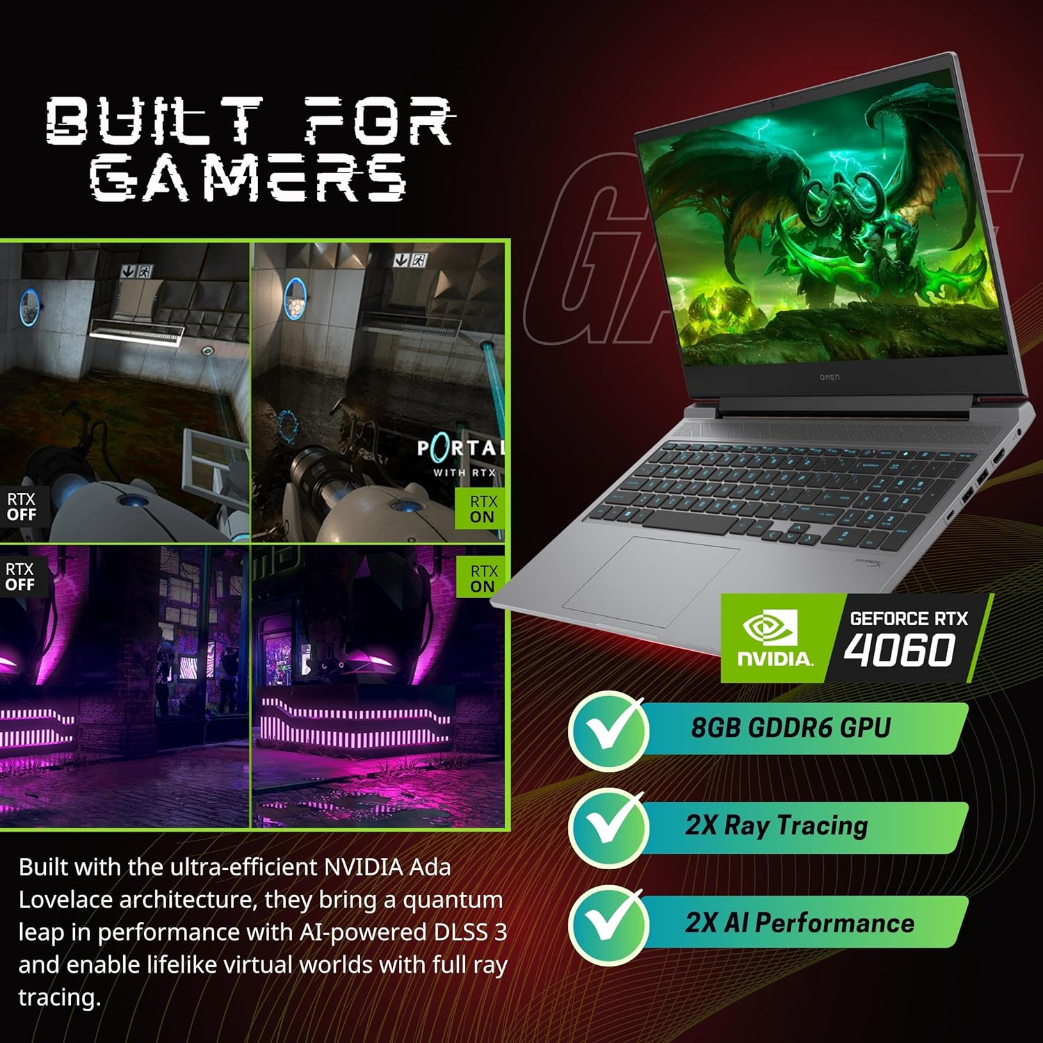 hp omen 16 gaming laptop, 16.1 165hz fhd led display, core i7 14650hx(>i9 13900h, 5.20 ghz), geforce rtx 4060, 1 zone rgb backlit keyboard, 1080p webcam, windows 11 pro, gray(32gb ddr5 ram | 2tb ssd)