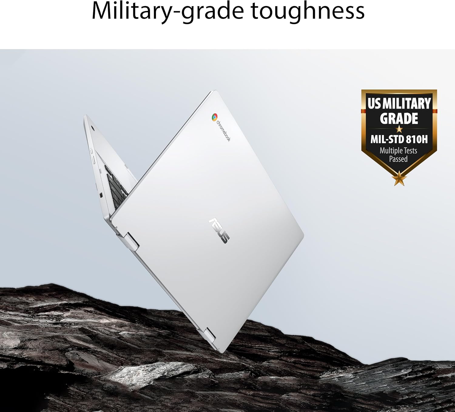 asus chromebook flip cx1 convertible laptop, 14" fhd nanoedge 360 degree touchscreen, intel celeron n4500 processor, 128gb emmc storage, 8gb ram, chromeos, transparent silver, cx1400fka as88ft