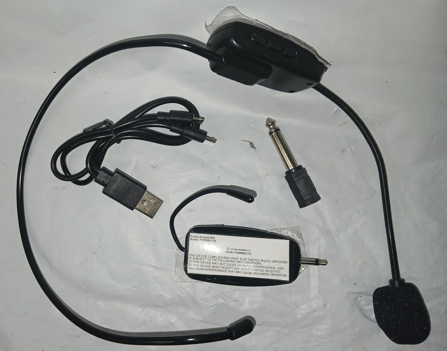 pyle uhf all purpose wireless microphone system portable professional cordless microphone wireless mic kit w/ headset mic, receiver unit karaoke, conference, dj party pyle pdwmu115