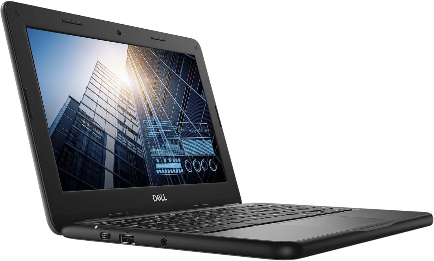 dell chromebook 11 3100 11.6"" touchscreen chromebook hd 1366 x 768 celeron 4gb ram 32gb flash memory, black (renewed)