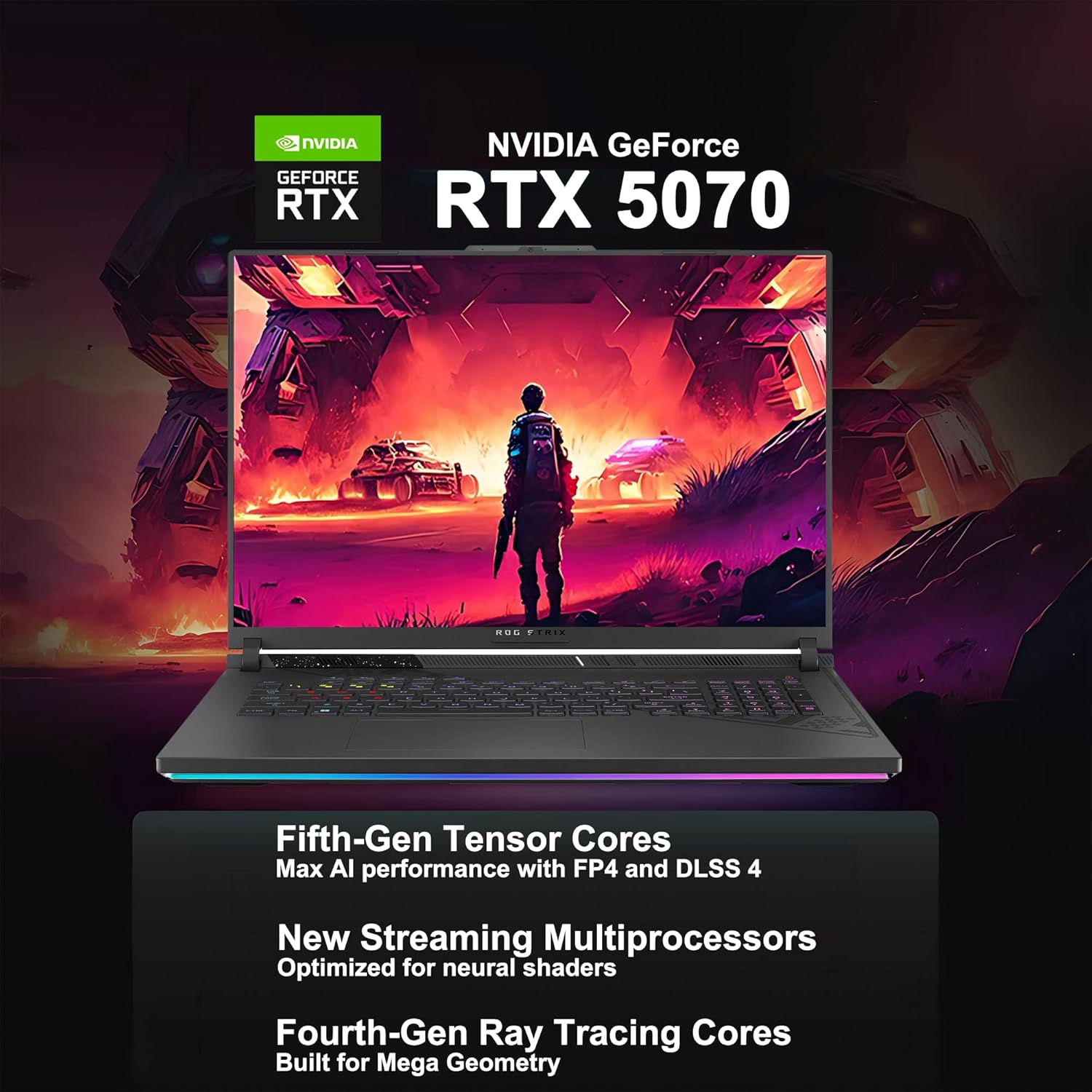 asus rog strix g18 g814 gaming laptop 18" 2.5k (2560x1600) 240hz (100% dci p3, 3ms) amd 16 core ryzen 9 9955hx (beats i9 14900hx) 64gb ram 4tb ssd geforce rtx 5070 rgb backlit wifi6e win11 icp hub